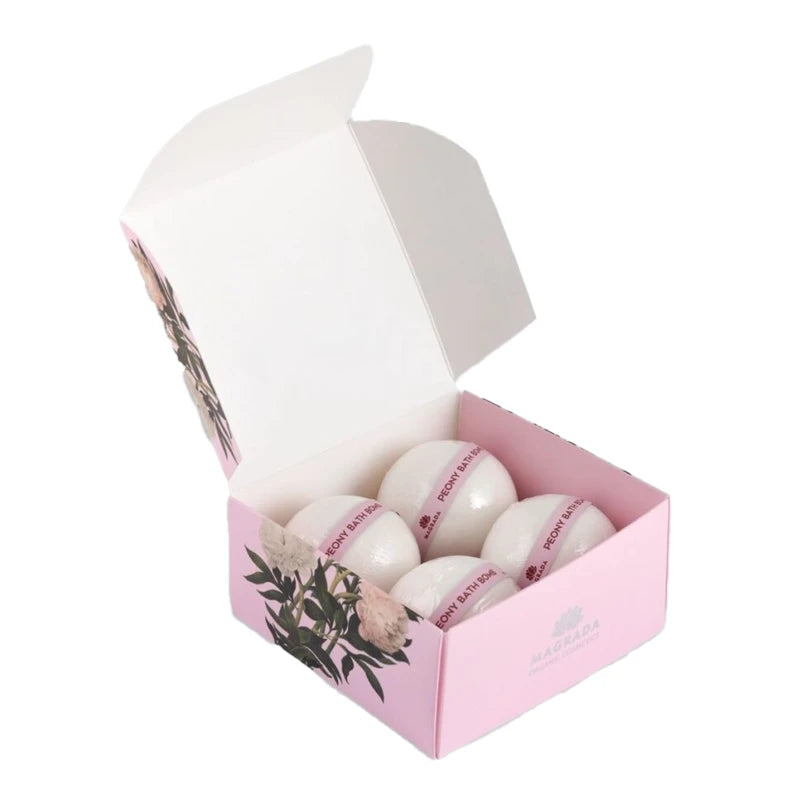 Luxurious Peony Bath Bomb With Vitamin E - Set of 4 Bombs