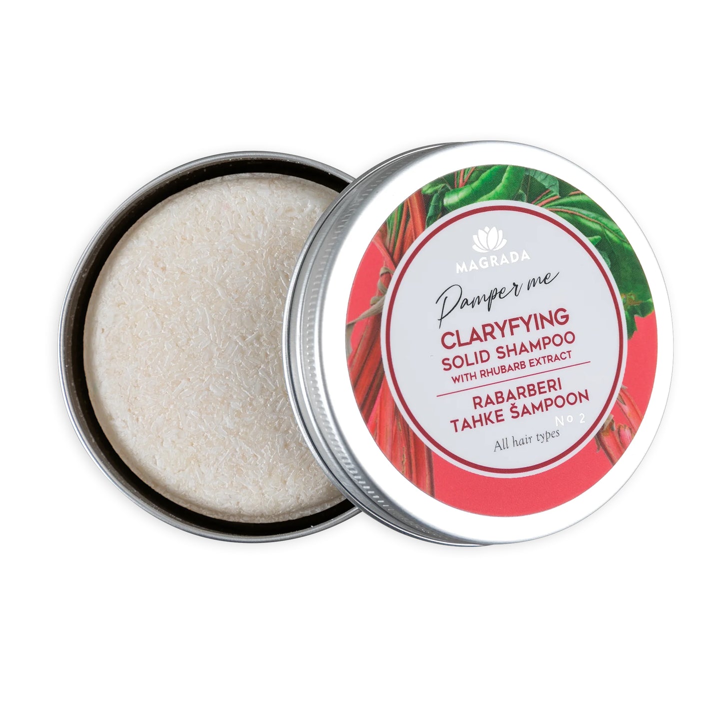 Clarifying Solid Shampoo With Rhubarb Extract by Magrada Organic Natural Cosmetics