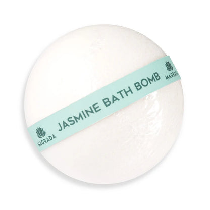 Divine Jasmine Bath Bomb With Vitamin E - Set of 4 Bombs made by Magrada Organic Cosmetics, 100% Natural ingredients