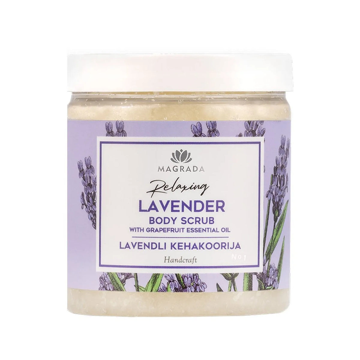 Lavender Body Scrub With Grapefruit Essential Oil - 250 ml natural cosmetic product by Magrada